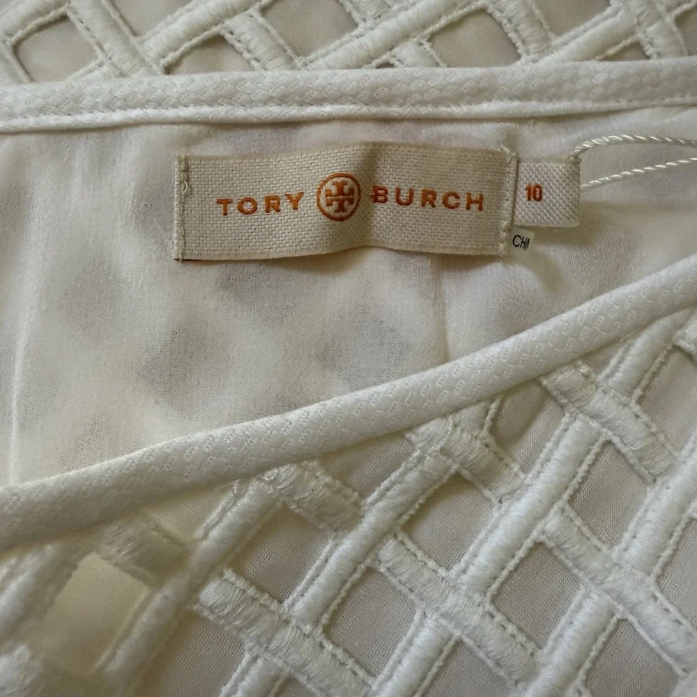 Tory Burch Alaina‎ White Diamond Weave Pencil Skirt NWT